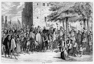 Queen Mary přijímá vězně na Tower Green, 1553 1840 od George Cruikshank