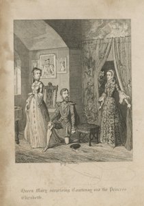 Queen Mary překvapila Courtenay a princeznu Alžbětu od George Cruikshank
