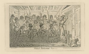 Radikální parlament (rytina) od George Cruikshank