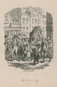 Scéna londýnského života: První máj od George Cruikshank
