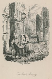 Scéna života v Londýně: Ulice - ráno od George Cruikshank
