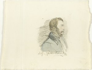 Autoportrét z profilu od George Cruikshank