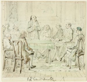 Shromáždění nadaných: Mr.Bullock oslovuje své přátele od George Cruikshank