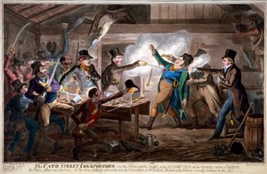 Spiklenci z Cato Street..., 1820 od George Cruikshank