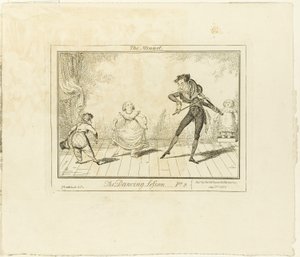 Lekce tance, část 2: Menuet od George Cruikshank
