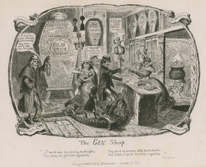 Obchod s ginem od George Cruikshank