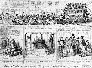 Velká výstava z roku 1851 v Hyde Parku v Londýně. od George Cruikshank