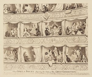 Operní boxy v době Velké výstavy, 1851 od George Cruikshank