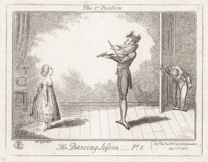 Taneční lekce: první pozice od George Cruikshank