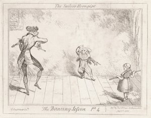 Taneční lekce: námořnický hornpipe od George Cruikshank
