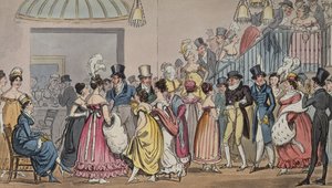 Tom a Jerry v Saloonu v Covent Garden, z Life in London od Pierce Egana, 1821 (barevná akvatinta) od George Cruikshank