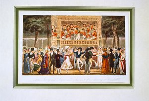 Vauxhall Gardens, „Život v Londýně atd.“, od Pierce Egana od George Cruikshank