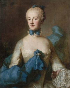Vévodkyně Maria Anna Josepha Bavorská 1734-1776, markraběnka Baden-Baden, kolem roku 1750.