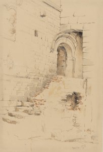 Ve dvoře sousedícím s S. Siro, San Remo, leden 1878 (tužka a wc na papíře)