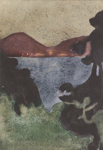 Dundee z Tayportu, Soumrak, kolem roku 1898 (akvarel)