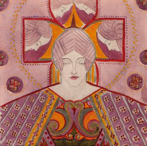 Studie [pro dekorativní panel], kolem 1898-1901 (akvarel)