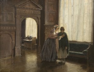 Paní Mary Carpenter a její první dívka z nápravného zařízení, Annie Woolham, v Red Lodge, 10. října