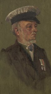 Portrét G. Millse, L.T.C., kolem roku 1920 (olej na panelu)