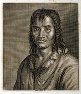 Akvarelová ilustrace samojeda. Samojedi jsou lidé, kteří mluví samojedskými jazyky, jež patří do uralské rodiny. Název pochází ze zastaralého výrazu samojed používaného v Rusku pro některé původní obyvatele Sibiře. fr od George Edwards