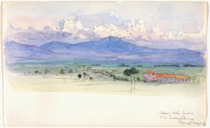 Albánské hory z Via Tuscolana, Řím od George Elbert Burr
