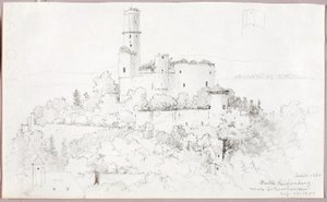Zámek Reichenberg u St. Goarshausenu od George Elbert Burr