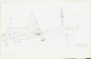Ze zahrad Boboli, Florencie od George Elbert Burr