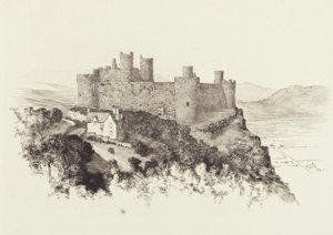 Hrad Harlech, Wales od George Elbert Burr