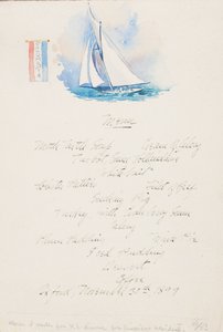 Menu pro večeři v USA, Oxford od George Elbert Burr