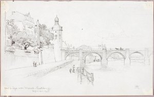 Starý most přes Moselu, Coblenz od George Elbert Burr