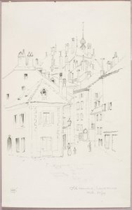 Staré domy, Lausanne od George Elbert Burr