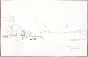 Rýn u St. Goar od George Elbert Burr