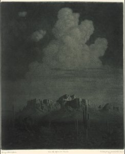 Hora Superstition, Apache Trail, Arizona, vpravo [č. 2] od George Elbert Burr