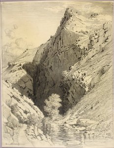 Bez názvu (převodní kresba pro Bear Creek Canyon, Denver, Colorado) od George Elbert Burr
