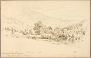 Údolí Llugwy (Moel Siabod), Severní Wales od George Elbert Burr
