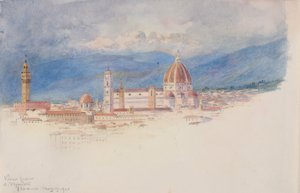 Pohled z náměstí S. Miniato, Florencie od George Elbert Burr