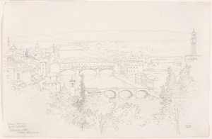 Pohled z náměstí S. Miniato, Florencie od George Elbert Burr
