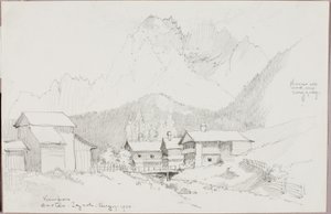 Pohled ze Sextanu, Tyrolsko od George Elbert Burr