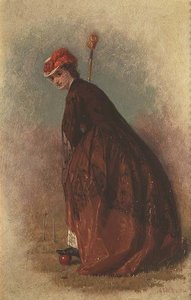 Kroketový hráč od George Elgar Hicks