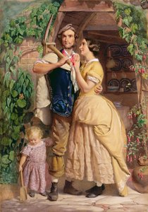 Šlachy staré Anglie, 1857 (wc a tělová barva s arabskou gumou na papíře)
