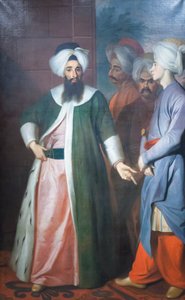 Kozbekci Mustafa Aga a jeho družina, kolem 1727 (olej na plátně)