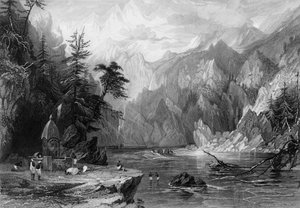 „Gungootree, posvátný zdroj Gangy“, 1838.