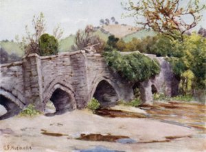 Starý most v Lostwithiel od George Franck Nicholls