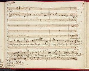 Původní partitura pro Händelovo poslední oratorium, Jephtha