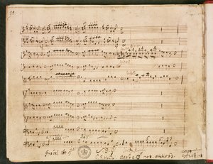 Původní partitura Poslední folio z Opery 