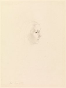 Studie k portrétu Emily Tennysonové, 1862 od George Frederick Watts