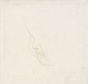 Studie hlavy dítěte, asi 1860 (grafit) od George Frederick Watts