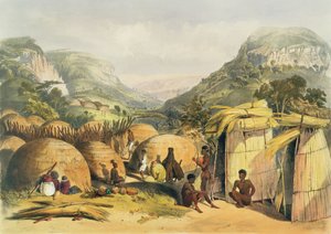 Inanda Kraal, Natal, deska 25 z The Kafirs Illustrated, 1849
