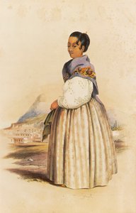 Nazea, manželka Karla, uznávaného malajského kněze v Kapském Městě. od George French Angas