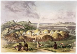 „Zulu Kraal near Umlazi, Natal“, 1849