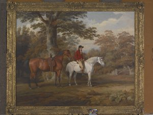 Hunter And Huntsman (olej na plátně) od George Garrard